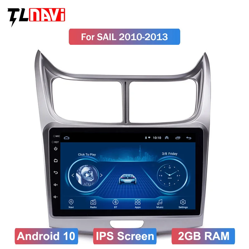 9 дюймовый автомобильный Dvd плеер Android 10 Gps для Chevrolet et1 SAil 2010 2013 встроенное радио