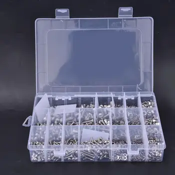 1105 Pcs Screw Kit Pan Head Hex Socket Screw Nut Washer Assortment Kit M3 M4 M5 Screws
1105 Pcs Screw Kit Pan Head Hex Socket Screw Nut Washer Assortment Kit M3 M4 M5 Screws