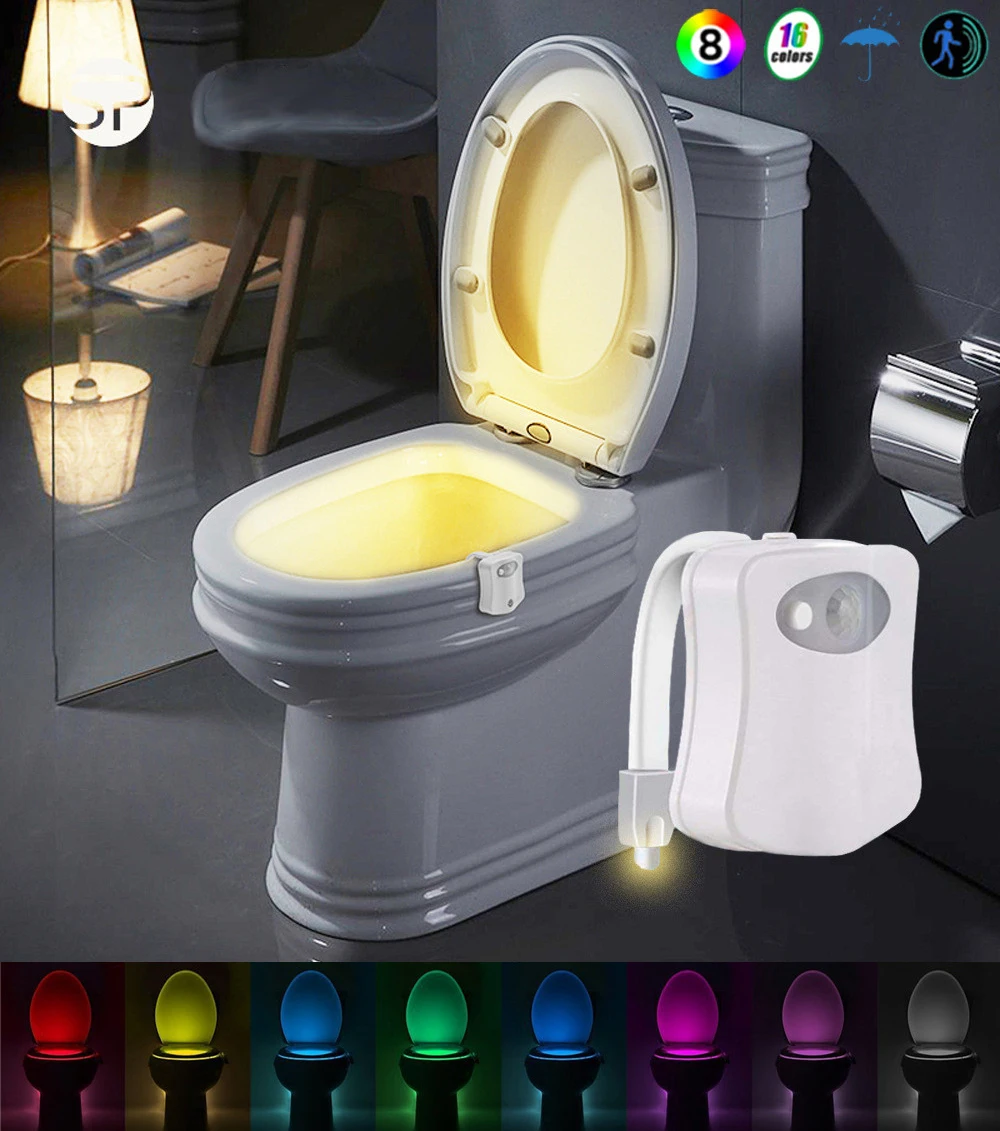 LED Toilet Light PIR Motion Sensor 8/16 Colors Toilet Seat Night Light Waterproof WC Backlight For WC LED Luminaria Lamp
LED Toilet Light PIR Motion Sensor 8/16 Colors Toilet Seat Night Light Waterproof WC Backlight For WC LED Luminaria Lamp