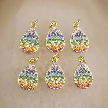 9*12mm 20pcs/lot fashion colorful cz pendant,drop shape cubic zircon charm,jewelry wholesale bracelet/necklace accessories
9*12mm 20pcs/lot fashion colorful cz pendant,drop shape cubic zircon charm,jewelry wholesale bracelet/necklace accessories