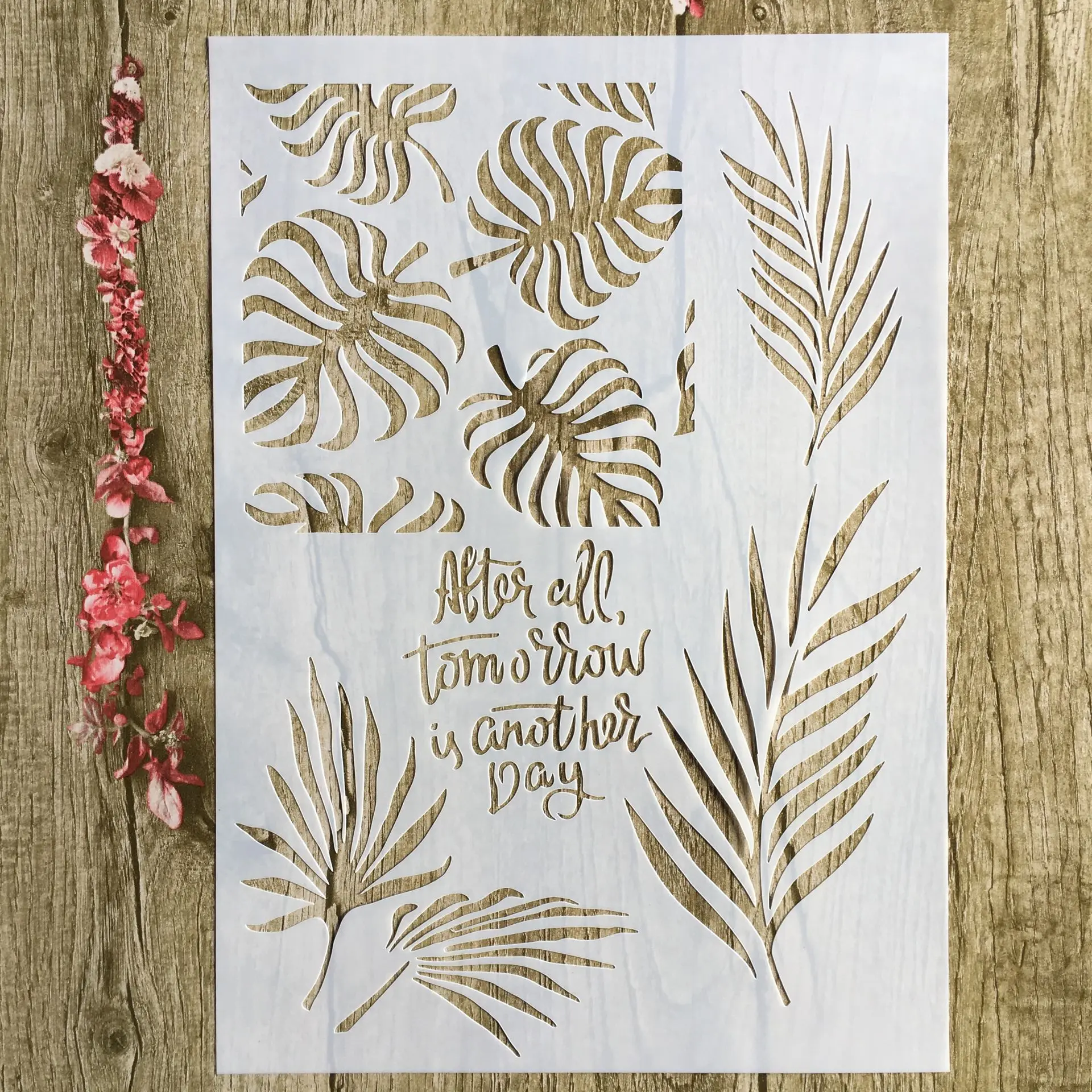 29 * 21cm pine leaves DIY Stencils Wall Painting Scrapbook Coloring Embossing Album Decorative Paper Card Template
29 * 21cm pine leaves DIY Stencils Wall Painting Scrapbook Coloring Embossing Album Decorative Paper Card Template