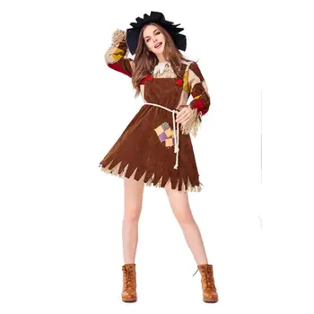 Women Scarecrow Costume Cosplay Party Fancy Dress Halloween Stage Suit Carnival Clothing Ladies Party Role Play Game Outfit
Women Scarecrow Costume Cosplay Party Fancy Dress Halloween Stage Suit Carnival Clothing Ladies Party Role Play Game Outfit