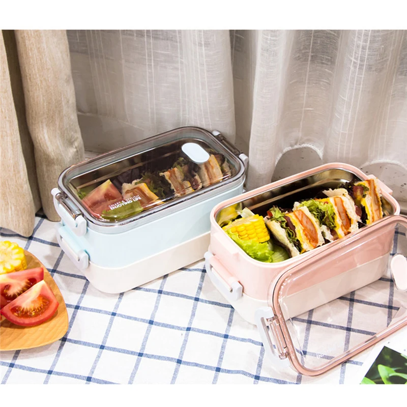 

Stainless Steel Lunch Box Bento Food Health Lancheira Lonchera Escolar Infantil Termica Recipientes Para Alimentos Pojemnik