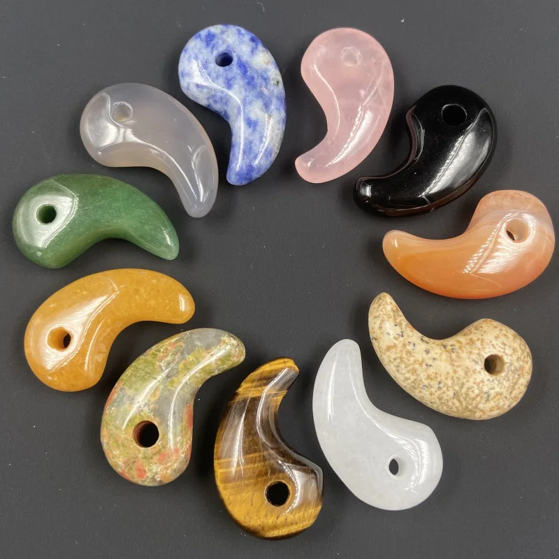 12PCS 30*18mm Natural Stone Inuyasha Pendants Healing Crystal Chakra Energy Pendulum Amulet Jewelry For Necklace Bracelet
12PCS 30*18mm Natural Stone Inuyasha Pendants Healing Crystal Chakra Energy Pendulum Amulet Jewelry For Necklace Bracelet
