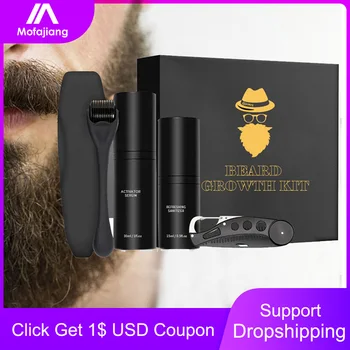 4 Pcs/Lot Men Beard Growth Kit Hair Enhancer Thicker Essential Oil Nourishing Conditioner Grow Set with Comb Roller Cleanser 
4 Pcs/Lot Men Beard Growth Kit Hair Enhancer Thicker Essential Oil Nourishing Conditioner Grow Set with Comb Roller Cleanser