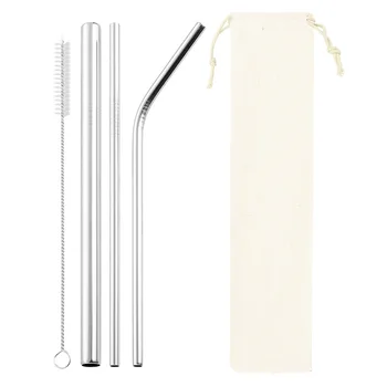 50sets Stainless Steel Straw Set Reusable Drinking Straws with Brush and Bag for Smoothies Juice Tea WB1860
50sets Stainless Steel Straw Set Reusable Drinking Straws with Brush and Bag for Smoothies Juice Tea WB1860