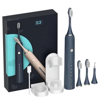 Sonic Electric Toothbrush 1200mAh Smart Timer 4 Modes Waterproof with 4 Replacement Brush Heads WMS3
Sonic Electric Toothbrush 1200mAh Smart Timer 4 Modes Waterproof with 4 Replacement Brush Heads WMS3
