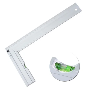 90 Degree Angle Ruler Aluminum Alloy Square Marking Gauge Protractor With Level For Carpenter Measuring Tools 300mm
90 Degree Angle Ruler Aluminum Alloy Square Marking Gauge Protractor With Level For Carpenter Measuring Tools 300mm