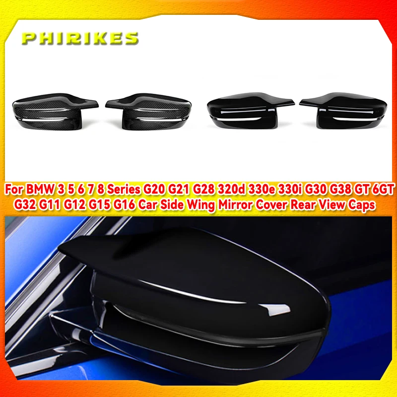 

For BMW 3 5 6 7 8 Series G20 G21 G28 320d 330e 330i G30 G38 GT 6GT G32 G11 G12 G15 G16 Car Side Wing Mirror Cover Rear View Caps