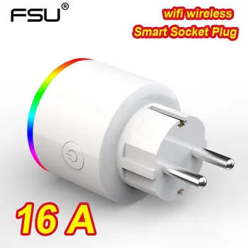 FSU wifi Wireless smart socket plug 16A Remote Socket Adapter Power on and off with Google Home Alexa Voice Control Rgb scenario
FSU wifi Wireless smart socket plug 16A Remote Socket Adapter Power on and off with Google Home Alexa Voice Control Rgb scenario