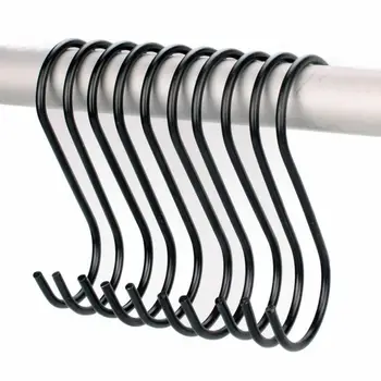 30 PCS Stainless Steel S Shaped Hooks Black For Hanging Pans Pots Plants Bags Heavy Duty S Hooks Home Kitchen Use
30 PCS Stainless Steel S Shaped Hooks Black For Hanging Pans Pots Plants Bags Heavy Duty S Hooks Home Kitchen Use