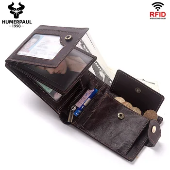 Leather RFID Blocking Wallet Men Trifold Business ID Card Holders Men's Genuine Leather Coin Purse Money Bags For Male 2020 Hot
Leather RFID Blocking Wallet Men Trifold Business ID Card Holders Men's Genuine Leather Coin Purse Money Bags For Male 2020 Hot