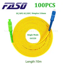 FASO 100PCS 10m SC/APC To SC/UPC Optical Fiber Patch Cord SX Core 3.0mm Single Mode G652D Fiber Patch Cable
FASO 100PCS 10m SC/APC To SC/UPC Optical Fiber Patch Cord SX Core 3.0mm Single Mode G652D Fiber Patch Cable