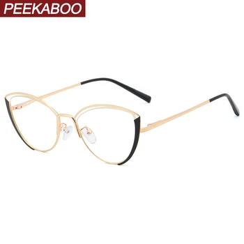 Peekaboo cat eye glasses frame women full metal gold computer blue light blocking glasses optical female half frame clear lens
Peekaboo cat eye glasses frame women full metal gold computer blue light blocking glasses optical female half frame clear lens