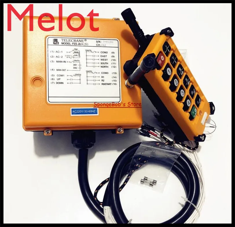 F23-A++ DC24V/AC36V/AC220V/AC380V Industrial Radio Remote Control Hoist Crane Control Lift Crane 1x Transmitter + 1x Receiver
F23-A++ DC24V/AC36V/AC220V/AC380V Industrial Radio Remote Control Hoist Crane Control Lift Crane 1x Transmitter + 1x Receiver