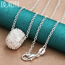 DOTEFFIL 925 Sterling Silver Round Pendant Necklace 16-30 inch Chain For Woman Man Wedding Engagement Party Charm Jewelry
DOTEFFIL 925 Sterling Silver Round Pendant Necklace 16-30 inch Chain For Woman Man Wedding Engagement Party Charm Jewelry