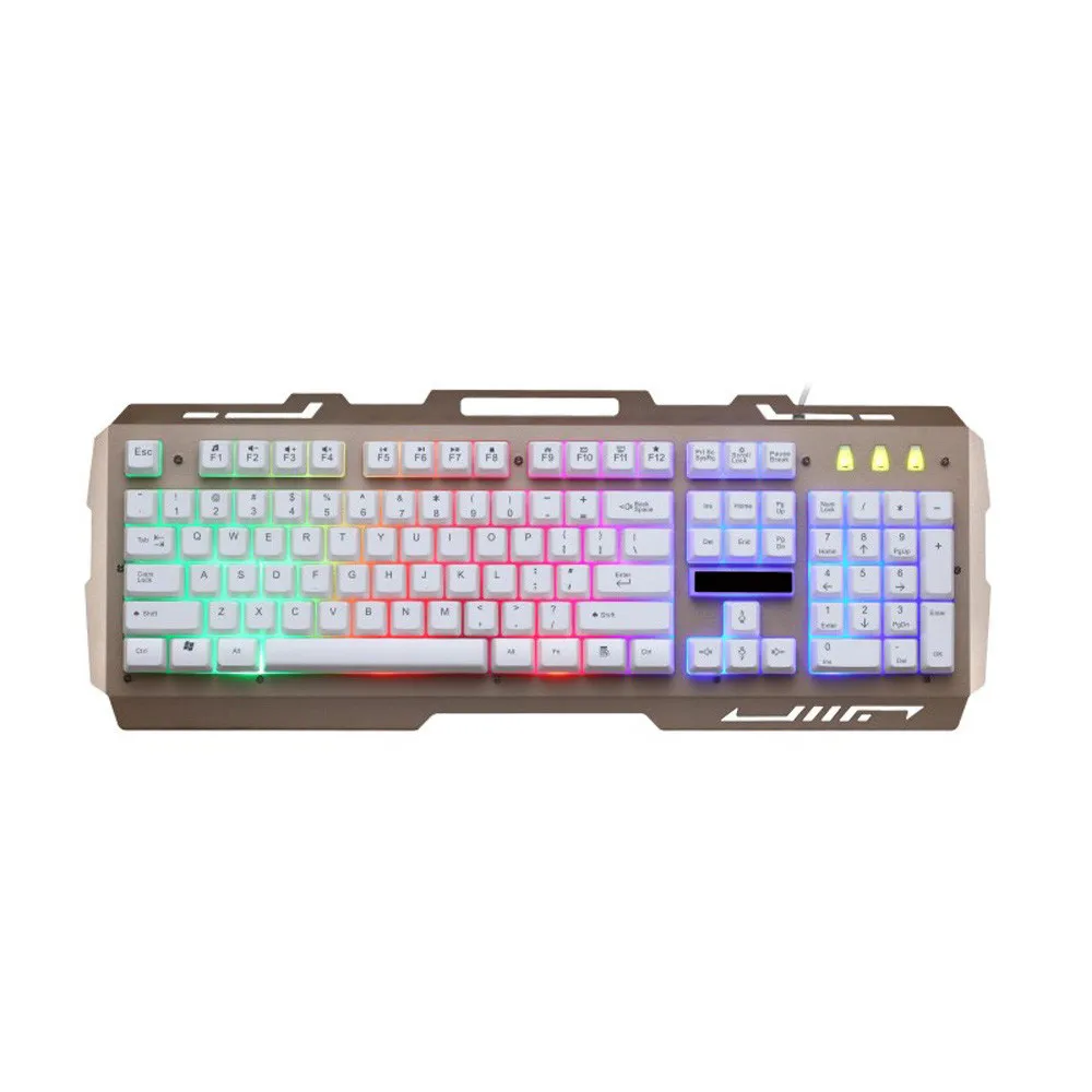 Mechanical Feel G700 LED Rainbow Color Backlight Gaming USB Receiver Wired Keyboard 20A Drop Shipping
Mechanical Feel G700 LED Rainbow Color Backlight Gaming USB Receiver Wired Keyboard 20A Drop Shipping