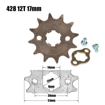 428 Chain 12T 17mm Front Engine Sprocket For 50cc to 125cc Dirt Bike ATV Go Kart Quad Pitbike Buggy Motorcycle
428 Chain 12T 17mm Front Engine Sprocket For 50cc to 125cc Dirt Bike ATV Go Kart Quad Pitbike Buggy Motorcycle