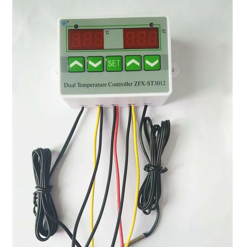 Digital LED Dual Thermometer Temperature Controller AC 220V 12V 24V Thermostat Incubator Control Microcomputer Dual Probe
Digital LED Dual Thermometer Temperature Controller AC 220V 12V 24V Thermostat Incubator Control Microcomputer Dual Probe