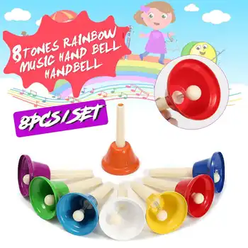 2020 NEW A Set Handbell Hand Bell 8-Note Metal Children Art Musical Toy Percussion Instrument
2020 NEW A Set Handbell Hand Bell 8-Note Metal Children Art Musical Toy Percussion Instrument