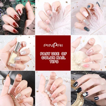 

24pcs Detachable False Nail Artificial Tips Set Full Cover Long Decorated Press On Nails Art Fake Extension Tip Sticker F740
