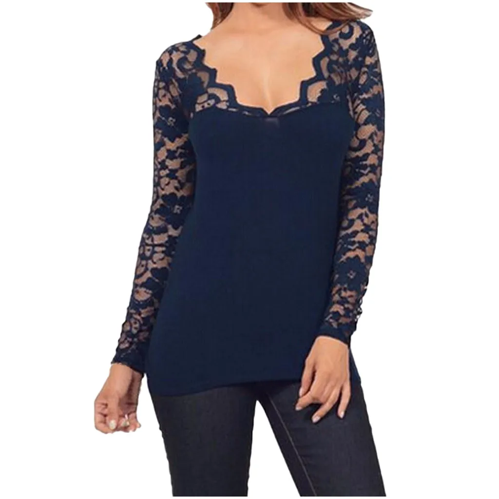 Sexy Mesh Lace Skinny T shirt Women Long Sleeves V-neck Home Tshirt Lace Floral Stretchy Casual Spring Summer Hollow Tops Tumblr
Sexy Mesh Lace Skinny T shirt Women Long Sleeves V-neck Home Tshirt Lace Floral Stretchy Casual Spring Summer Hollow Tops Tumblr