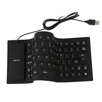 Black 85 Keys Silicone Keyboard USB Wired Waterproof Flexible Folding Key board for PC Desktop Laptop
Black 85 Keys Silicone Keyboard USB Wired Waterproof Flexible Folding Key board for PC Desktop Laptop