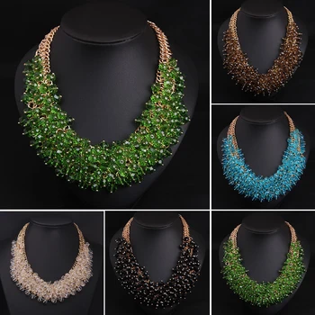 Luxury Women Rhinestone Necklaces Crystal Glass Jewelry Choker Statement Bib Collar Necklace Boho Indian Ethnic Wedding Party
Luxury Women Rhinestone Necklaces Crystal Glass Jewelry Choker Statement Bib Collar Necklace Boho Indian Ethnic Wedding Party