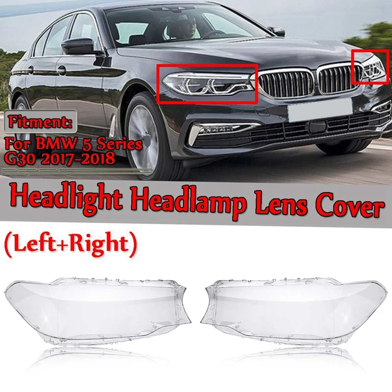 Car Front Headlight Head Light Lamp Cover Head Light Lamp Clear Lens Shell Cover Replacement for BMW 5 Series G30 2017-2018
Car Front Headlight Head Light Lamp Cover Head Light Lamp Clear Lens Shell Cover Replacement for BMW 5 Series G30 2017-2018
