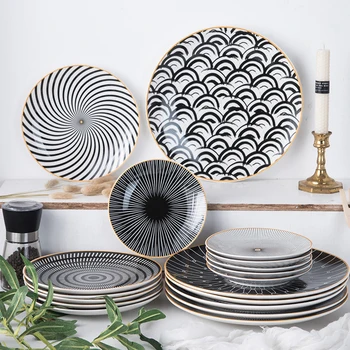 6/8/10 Inch Phnom Penh Geometric Tableware Modern Ceramic Dinner Plate Dish Porcelain Dessert Plate Tableware Cake Plate
6/8/10 Inch Phnom Penh Geometric Tableware Modern Ceramic Dinner Plate Dish Porcelain Dessert Plate Tableware Cake Plate