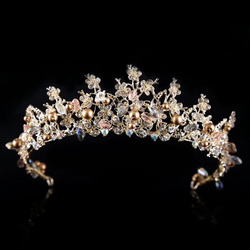 Фото 2021 Новая мода Европейская барокко Корона из сплава ювелирные изделия невесты