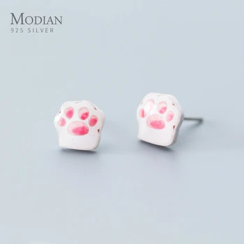 Modian Genuine 925 Sterling Silver Small Simple Animal Cat Paw Stud Earrings for Women Kids Silver Anti-allergy Fine Jewelry
Modian Genuine 925 Sterling Silver Small Simple Animal Cat Paw Stud Earrings for Women Kids Silver Anti-allergy Fine Jewelry