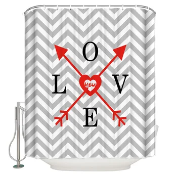 Shower Curtain Waterproof Polyester Fabric Shower Curtain Geometric Stripe Background Heart Arrow Love
Shower Curtain Waterproof Polyester Fabric Shower Curtain Geometric Stripe Background Heart Arrow Love