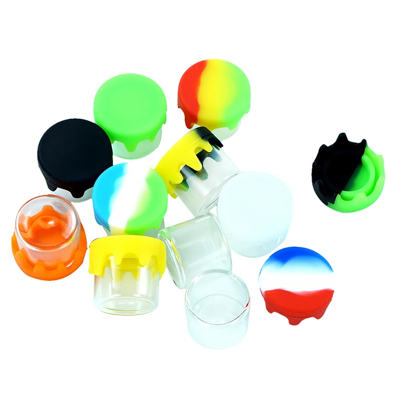 10pcs Non-Stick Glass Wax Container Concentrate Container wax jar glass Bottle with silicone lid
10pcs Non-Stick Glass Wax Container Concentrate Container wax jar glass Bottle with silicone lid