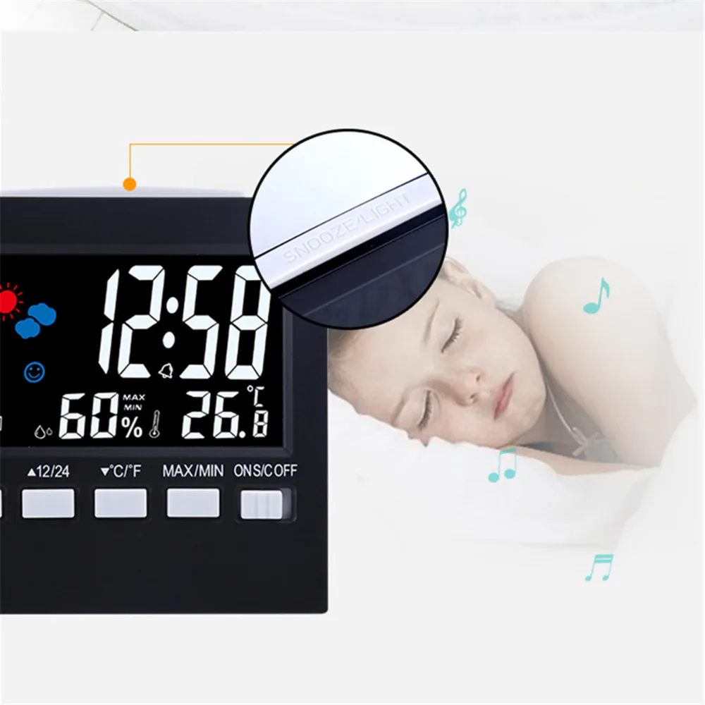 Sunrise Child Home Table Electronic Led Wall Digital Weather Alarm Clock Desk Digital Watch LCD Screen Temperature Clocks Radio
Sunrise Child Home Table Electronic Led Wall Digital Weather Alarm Clock Desk Digital Watch LCD Screen Temperature Clocks Radio