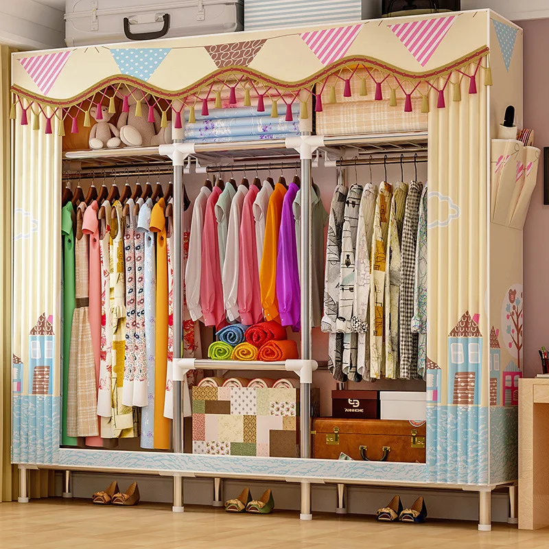 Simple Wardrobe Steel Tube Rough Reinforced Cloth Wardrobe Fabric Minimalist Modern Economical Assembly Wardrobe Storage Cabinet
Simple Wardrobe Steel Tube Rough Reinforced Cloth Wardrobe Fabric Minimalist Modern Economical Assembly Wardrobe Storage Cabinet