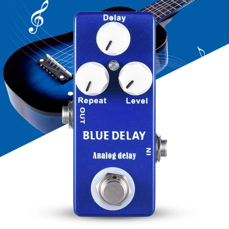 Mosky Delay pedal Mini Guitar Effect Pedal Deep Blue True Bypass 9V Negativ Mini version of Mad Professor Zinc aluminum alloy
Mosky Delay pedal Mini Guitar Effect Pedal Deep Blue True Bypass 9V Negativ Mini version of Mad Professor Zinc aluminum alloy