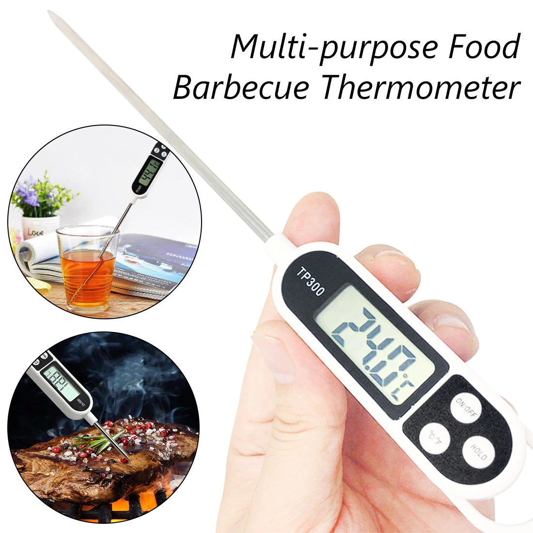 Food Thermometer TP300 Milk Meat Cooking Tools Pen-type Structure Food Probe For Kitchen Barbecue with Digital Probe
Food Thermometer TP300 Milk Meat Cooking Tools Pen-type Structure Food Probe For Kitchen Barbecue with Digital Probe