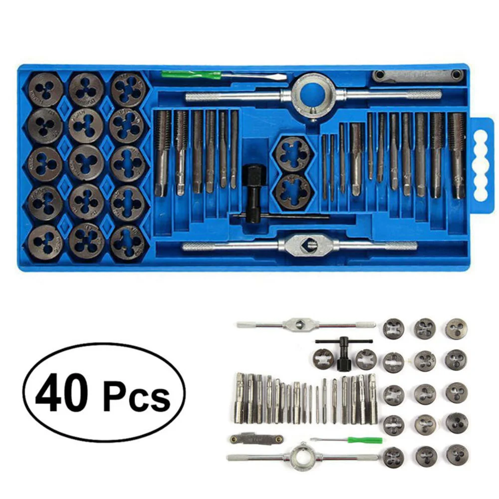 40pcs M3-M12 Manual Screw Thread Metric Plug Taps Wrench Rob Die Wrench Tap Kit
40pcs M3-M12 Manual Screw Thread Metric Plug Taps Wrench Rob Die Wrench Tap Kit