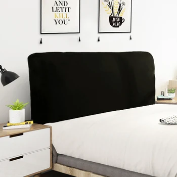 Solid Black Color Elastic Bed Head Cover Full Enclosed Elastic Dust-proof Bed Head Cover/ Protective Cover 
Solid Black Color Elastic Bed Head Cover Full Enclosed Elastic Dust-proof Bed Head Cover/ Protective Cover