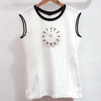 Women White T-shirt Summer O-neck Sleeveless Casual T shirt For Lady 2019 New Women Tops
Women White T-shirt Summer O-neck Sleeveless Casual T shirt For Lady 2019 New Women Tops