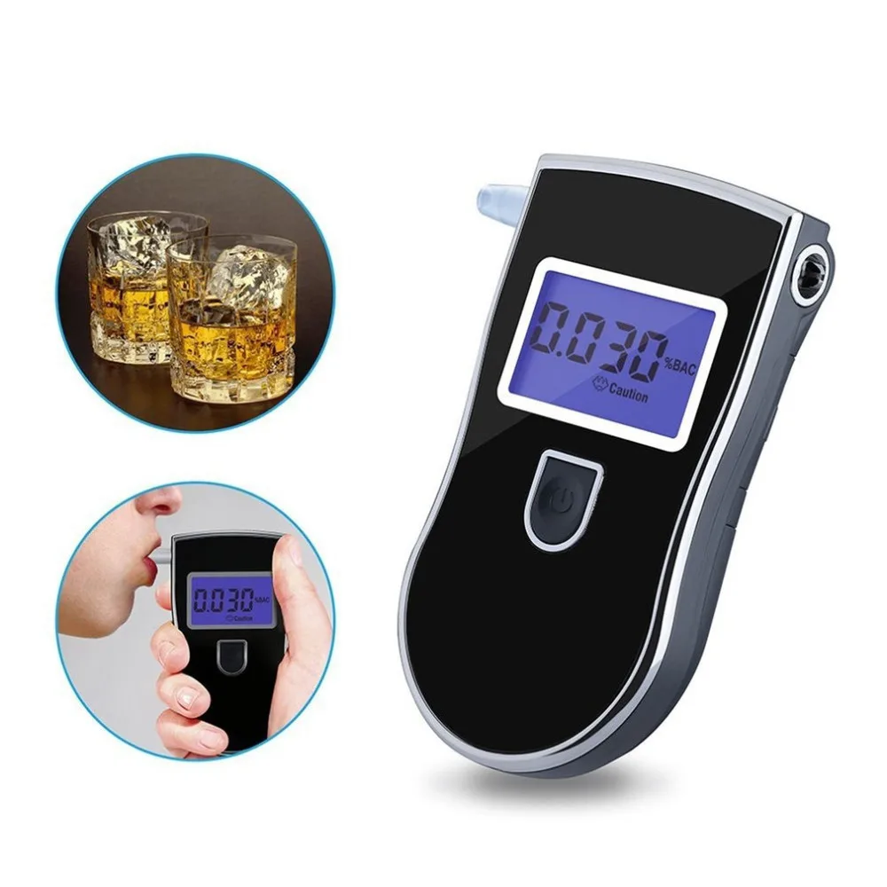 Portable Police Breathalyzer Analyzer Detector Digital LCD Alcohol Sensor Breath Tester with 5 Disposable Mouth Pieces
Portable Police Breathalyzer Analyzer Detector Digital LCD Alcohol Sensor Breath Tester with 5 Disposable Mouth Pieces