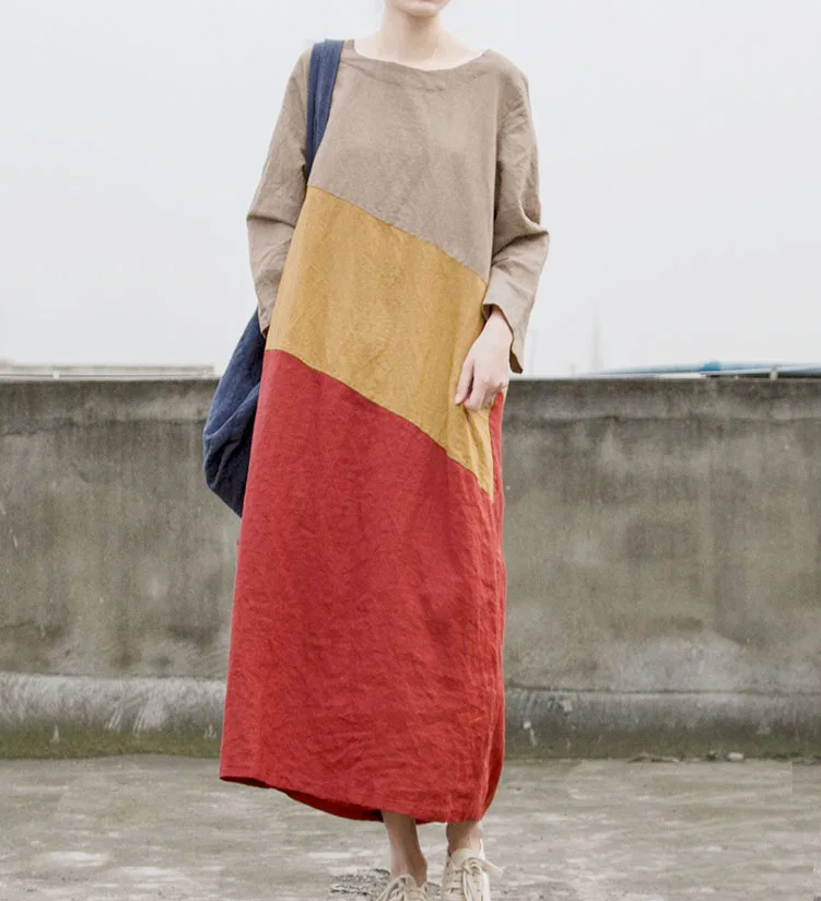 Women Irregular Length Ramie Dress Ladies Patchwork Robe Dresses Female 2019 Spring Autumn Spliced Ramie Dress Fall Robes
Women Irregular Length Ramie Dress Ladies Patchwork Robe Dresses Female 2019 Spring Autumn Spliced Ramie Dress Fall Robes