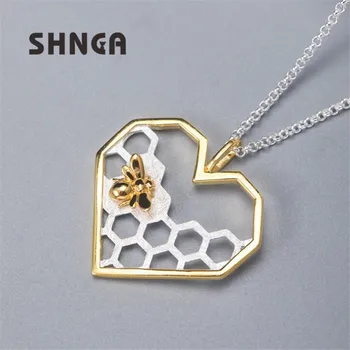 SHNCA Brand New Fashion Genuine 925 Sterling Silver Fine Jewelry Bee Honeycomb Heart-Shaped Choker Necklaces For Women BN033 
SHNCA Brand New Fashion Genuine 925 Sterling Silver Fine Jewelry Bee Honeycomb Heart-Shaped Choker Necklaces For Women BN033