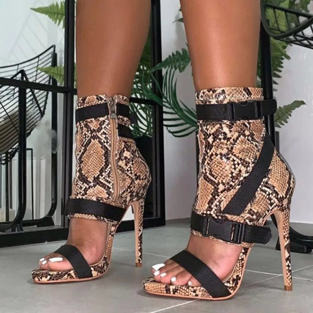 Women Ankle Strap Sandals Snake Print Square heel Fashion Pointed toe Ladies Fashion shoes Women Sandals #3
Women Ankle Strap Sandals Snake Print Square heel Fashion Pointed toe Ladies Fashion shoes Women Sandals #3