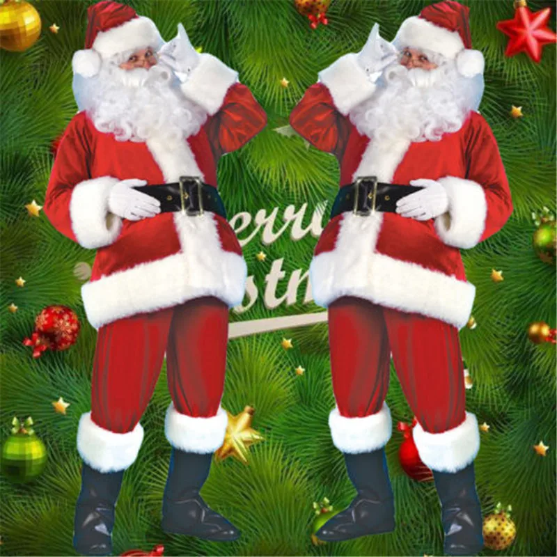 5Pcs Christmas Santa Claus Costume Cosplay Fancy Dress Adult Suits Cosplay Outfits Men Costume Suit For Adults Plus Size
5Pcs Christmas Santa Claus Costume Cosplay Fancy Dress Adult Suits Cosplay Outfits Men Costume Suit For Adults Plus Size