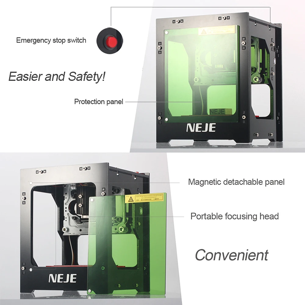 Hot New CNC Laser Engraving Machine 1500mW Automatic DIY Print Engraver Mini USB Engraving Machine Off-line Operation
Hot New CNC Laser Engraving Machine 1500mW Automatic DIY Print Engraver Mini USB Engraving Machine Off-line Operation