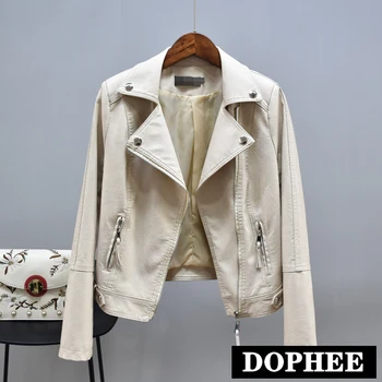 New Spring Fall Women's Lapel Short Pu Leather Jacket Long Sleeve Simple Zipper Leather Coat Female Outwear
New Spring Fall Women's Lapel Short Pu Leather Jacket Long Sleeve Simple Zipper Leather Coat Female Outwear