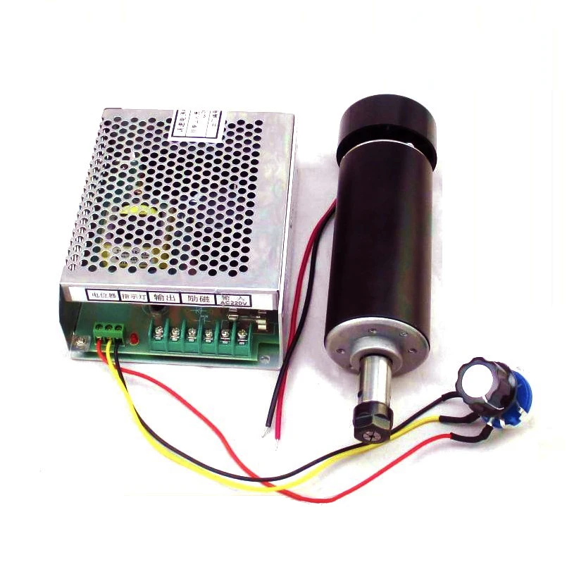 ER11 Chuck CNC 500W Spindle Motor with 52mm Clamps and Power Supply Speed Governor
ER11 Chuck CNC 500W Spindle Motor with 52mm Clamps and Power Supply Speed Governor
