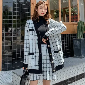 New Autumn Winter Fashion 2 Piece Set Women Long Sleeve Tweed Wool Jacket Coat+Mini Wool Skirt Set Lady Vintage Clothing Sets
New Autumn Winter Fashion 2 Piece Set Women Long Sleeve Tweed Wool Jacket Coat+Mini Wool Skirt Set Lady Vintage Clothing Sets